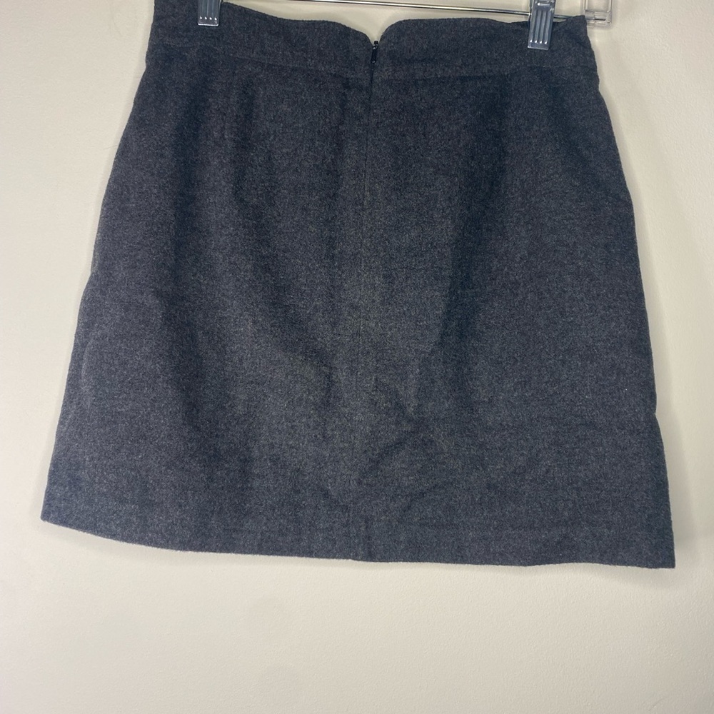 Old Navy Clothing Co Vintage Wool Blend Gray Mini Skirt Size 4 Academia Preppy - Picture 7 of 11